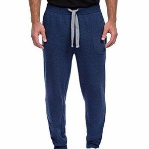 Men's 2Xist XL Navy French Terry Sweatpants with Rear Logo Zippered Patch Pocket